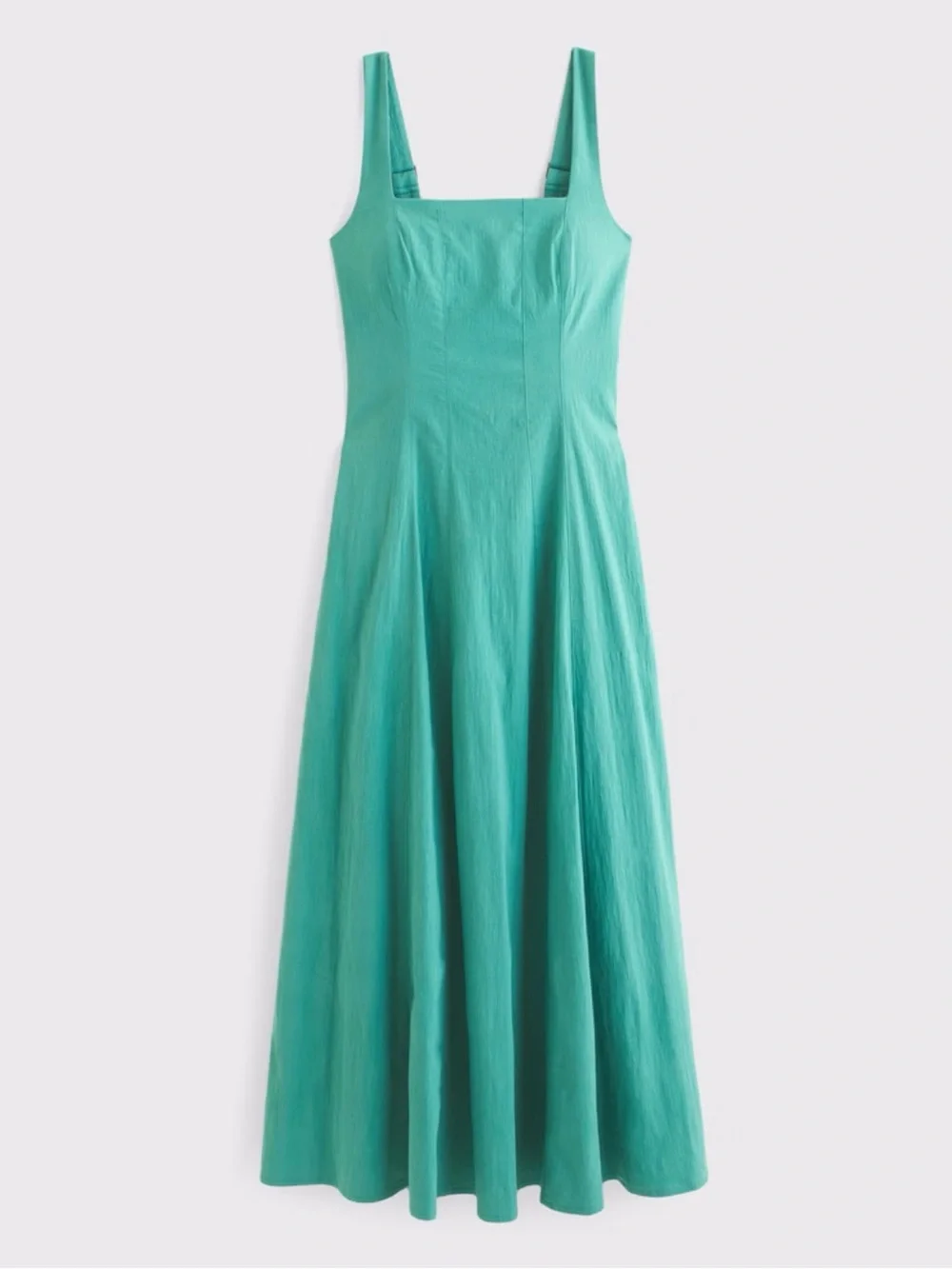 Abercrombie & Fitch Teal Square-Neck Midi Dress - Picture 2 of 4